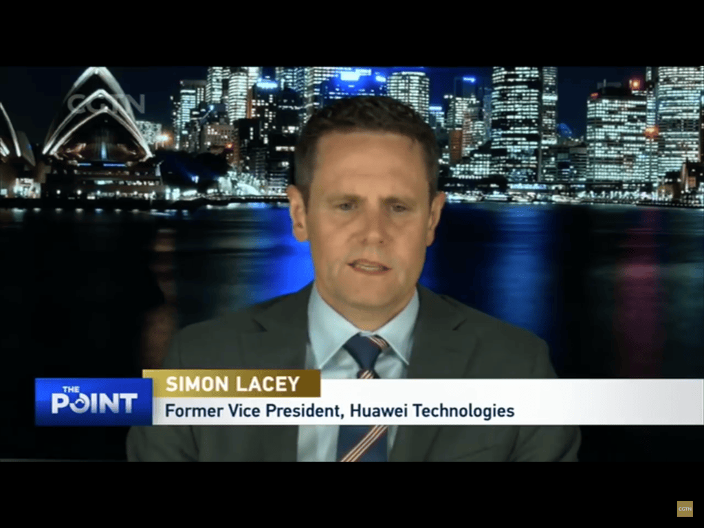 Simon Lacey in a television interview