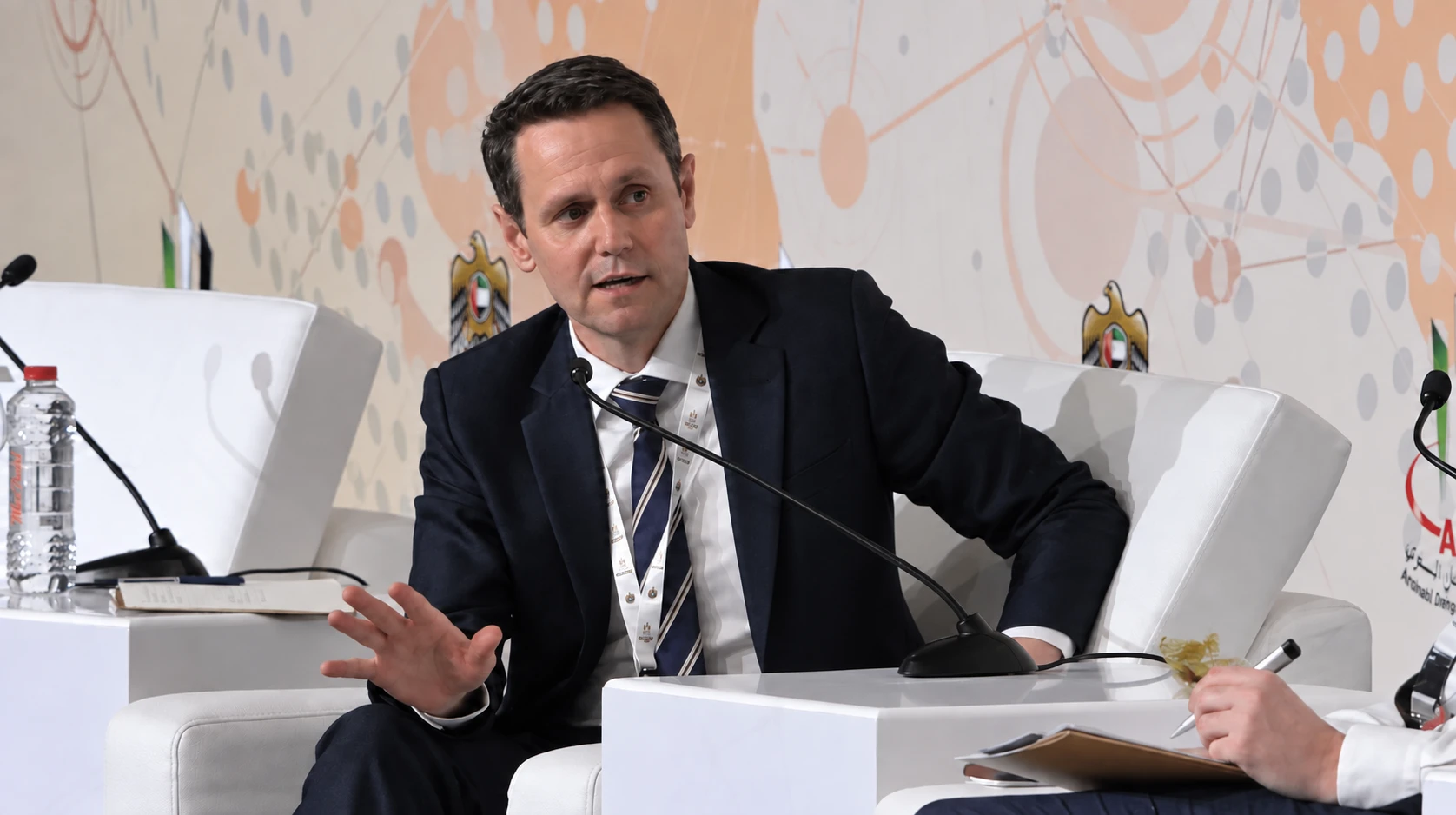 Simon Lacey speaking in Dubai