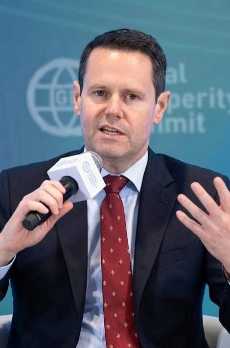 Simon Lacey speaking in Hong Kong in May 2025