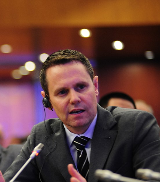 Simon Lacey speaking at a conference