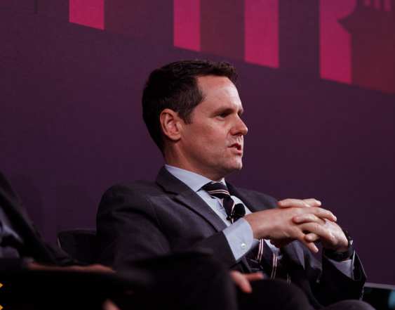 Simon Lacey speaking on a panel