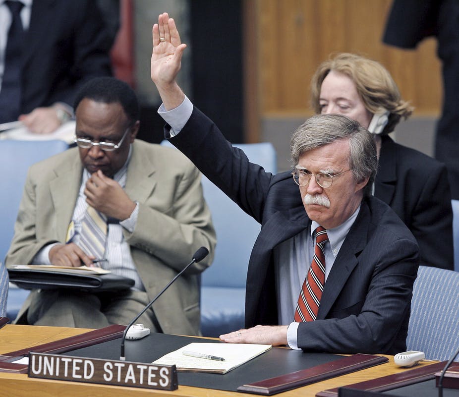 John Bolton speaking at the United Nations